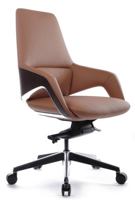 Кресло для персонала Riva Design Chair Aura-M FK005-В светло-коричневая  кожа