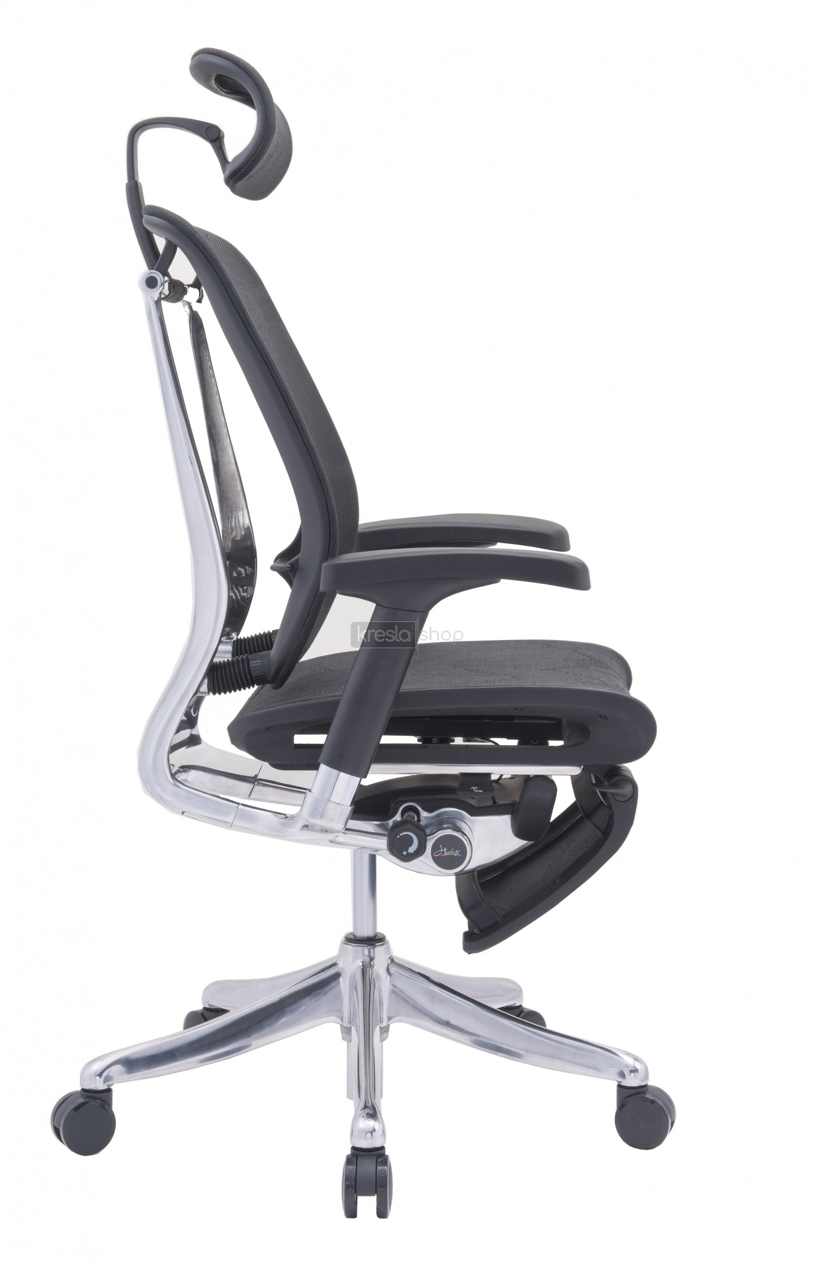 Кресло для руководителя Expert SPRING черная сетка с подножкой RSPM01-BK