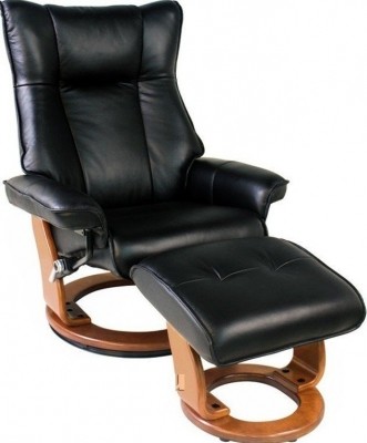 Релакс кресло RECLAINERS MAURIS 7604W+кожа-черн